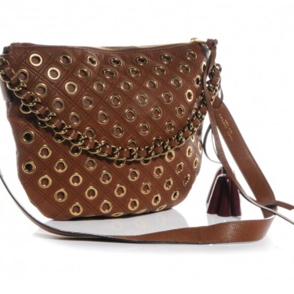 NWT Marc Jacobs | Nomad Quilted Grommet Hobo Bag, Brown - Picture 2 of 8